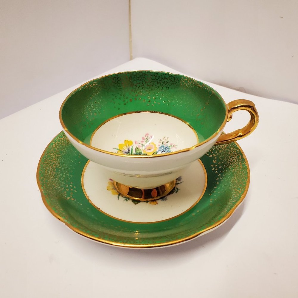 Stanley china Tea cup and saucer pink roses
